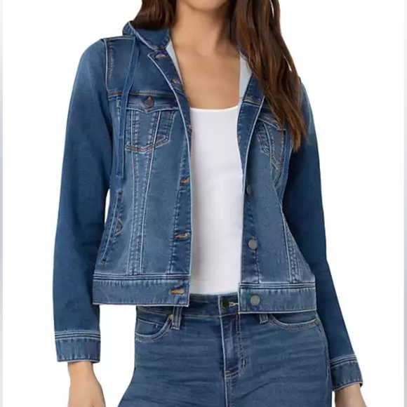 Liverpool Jackets & Blazers - Liverpool Los Angeles Hooded Denim Jacket